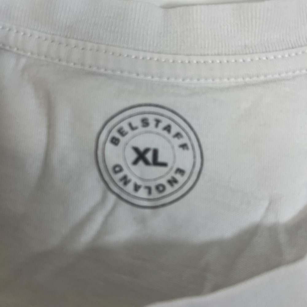 Belstaff Shirt Mens XL White Pure Motorcycle Logo Graphic Crewneck  Tee - Picture 5 of 9